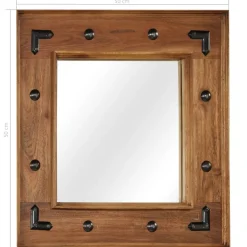 vidaXL Spiegel 50x50 cm massief acaciahout