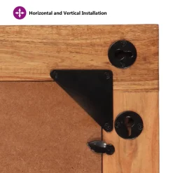 vidaXL Spiegel 70x50 cm massief acaciahout en glas
