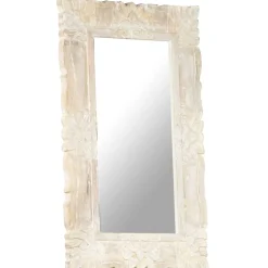 vidaXL Spiegel 80x50 cm massief mangohout wit