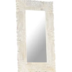 vidaXL Spiegel 80x50 cm massief mangohout wit