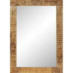vidaXL Spiegel 70x50 cm massief mangohout en glas