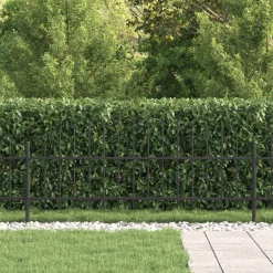 vidaXL Spike Fence ASTEN 200 x 110 cm Gepoedercoat staal Zwart