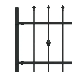 vidaXL Spike Fence ASTEN 200 x 110 cm Gepoedercoat staal Zwart