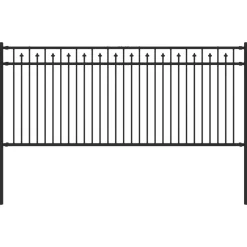 vidaXL Spike Hek BAARLO 200 x 130 cm Gepoedercoat staal Zwart
