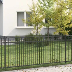 vidaXL Spike Hek BAARLO 200 x 130 cm Gepoedercoat staal Zwart