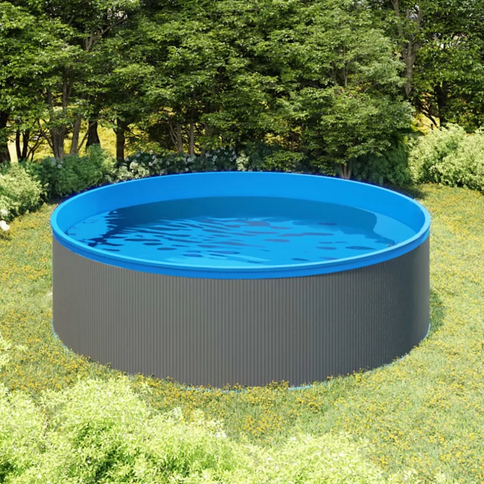 vidaXL Splasher pool met hangende skimmer en pomp 350x90 cm wit