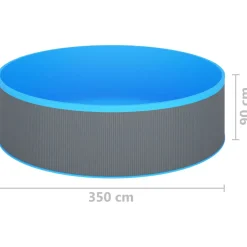 vidaXL Splasher pool met hangende skimmer en pomp 350x90 cm wit