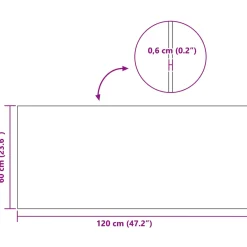 vidaXL Sportbeschermingsmat Zwart 120 x 60 x 0,6 cm PVC met hoge dichtheid