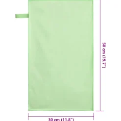 vidaXL Sporthanddoeken 2 st Groen 50 x 30 cm Polyester en polyamide