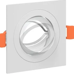 vidaXL Spotje 6 st Wit 9 x 9 x 2 cm Aluminium