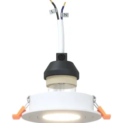 vidaXL Spotje 6 st Wit 9 x 9 x 2 cm Aluminium