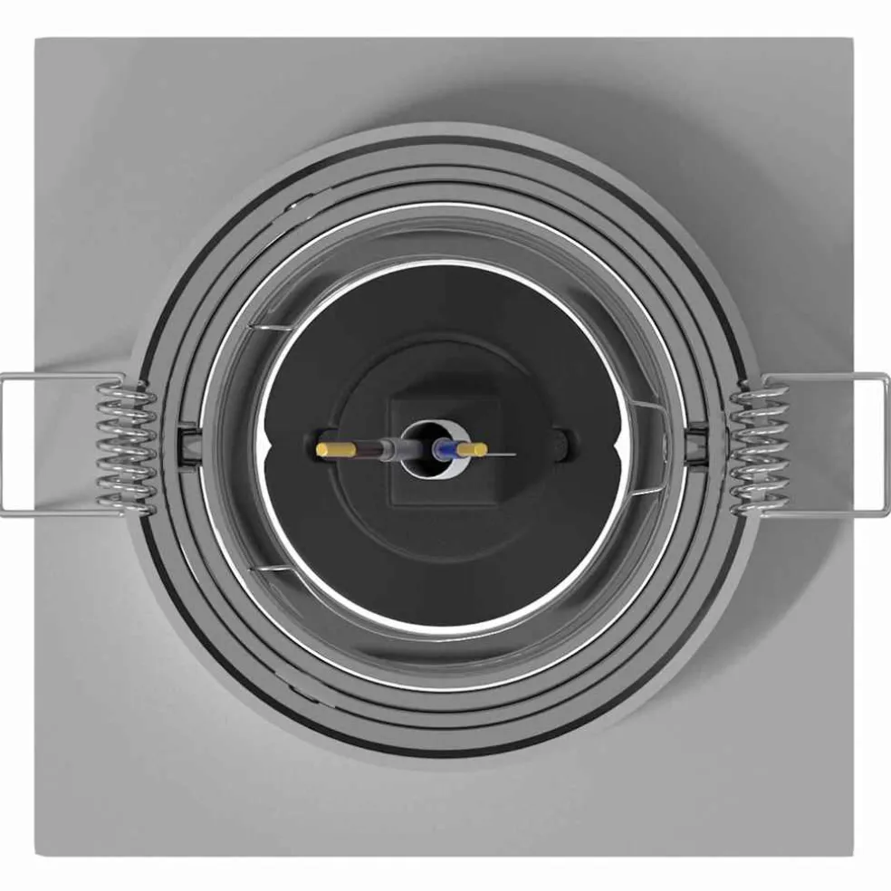vidaXL Spotje 6 st zilver 9 x 9 x 2 cm Aluminium
