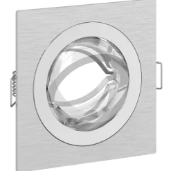 vidaXL Spotje 6 st zilver 9 x 9 x 2 cm Aluminium