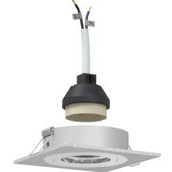 vidaXL Spotje 6 st zilver 9 x 9 x 2 cm Aluminium