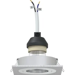 vidaXL Spotje 6 st zilver 9 x 9 x 2 cm Aluminium