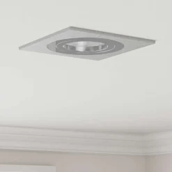 vidaXL Spotje 6 st zilver 9 x 9 x 2 cm Aluminium
