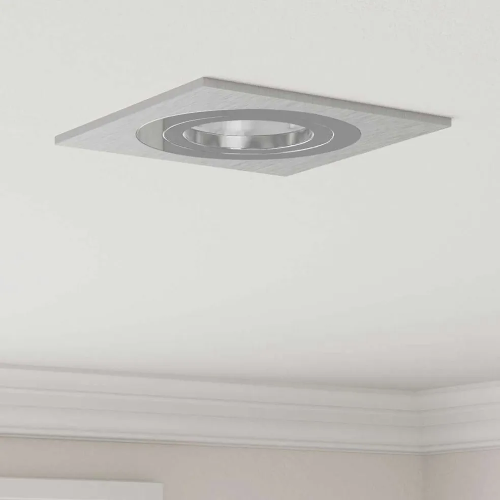 vidaXL Spotje 6 st zilver 9 x 9 x 2 cm Aluminium