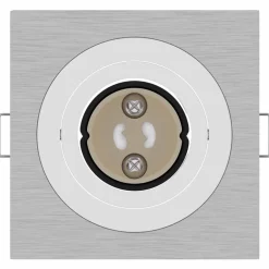 vidaXL Spotje 6 st zilver 9 x 9 x 2 cm Aluminium