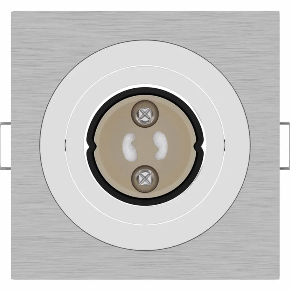 vidaXL Spotje 6 st zilver 9 x 9 x 2 cm Aluminium