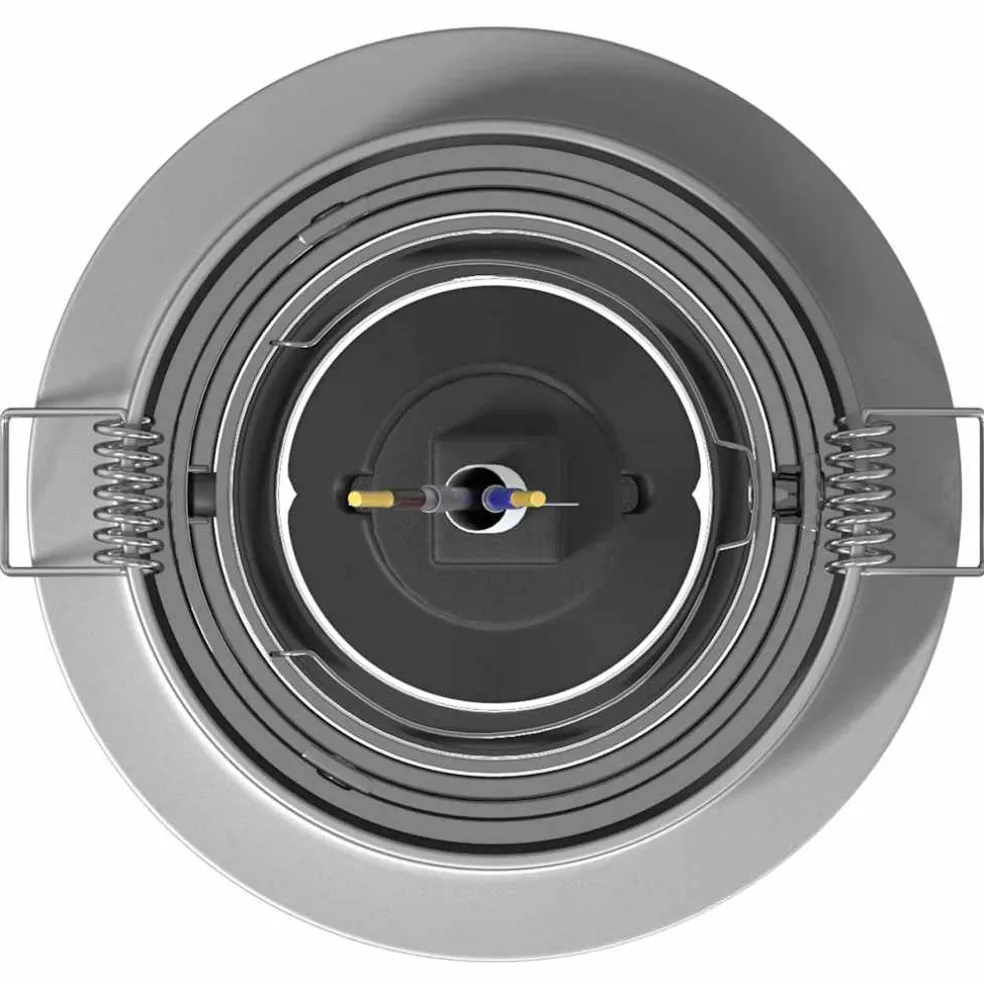 vidaXL Spotje 6 st zilver 9 x 9 x 2 cm Aluminium