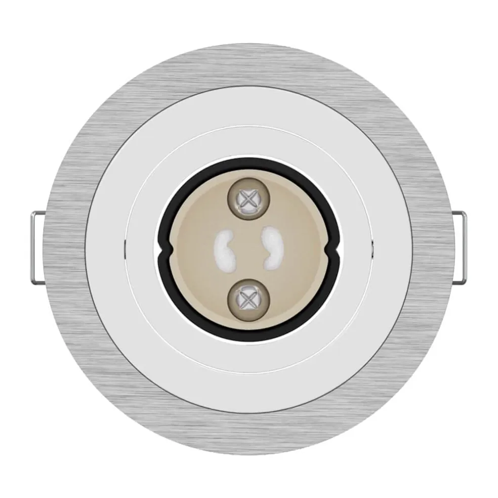 vidaXL Spotje 6 st zilver 9 x 9 x 2 cm Aluminium