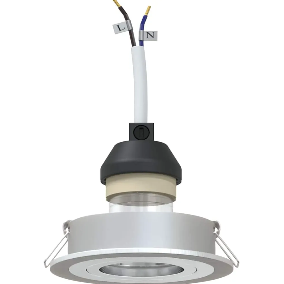 vidaXL Spotje 6 st zilver 9 x 9 x 2 cm Aluminium
