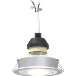 vidaXL Spotje 6 st zilver 9 x 9 x 2 cm Aluminium