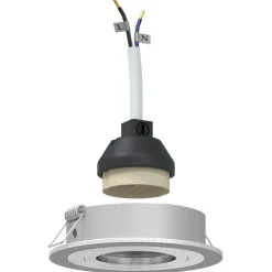 vidaXL Spotje 6 st zilver 9 x 9 x 2 cm Aluminium