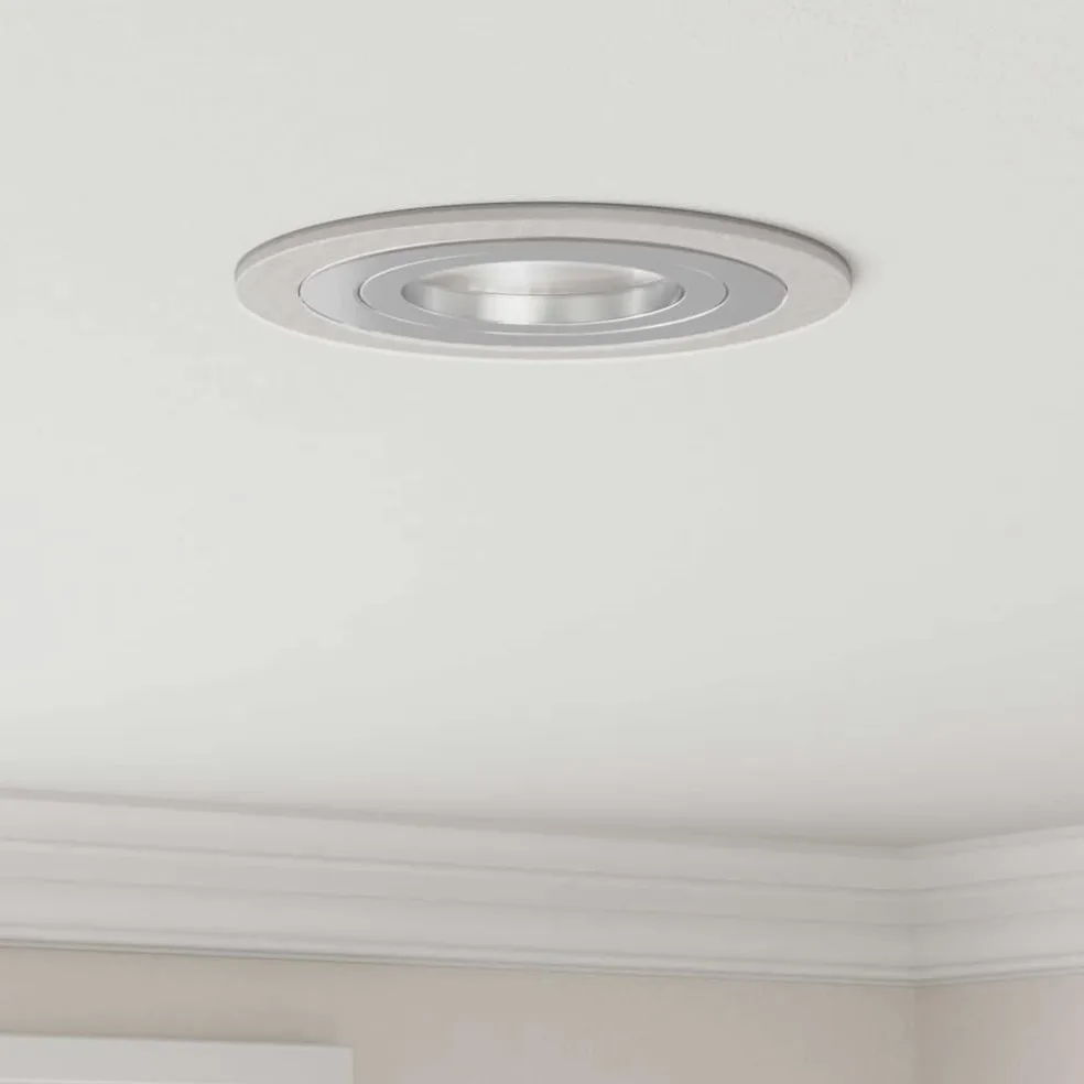 vidaXL Spotje 6 st zilver 9 x 9 x 2 cm Aluminium