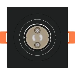 vidaXL Spotje 6 st Zwart 9 x 9 x 2 cm Aluminium