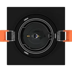 vidaXL Spotje 6 st Zwart 9 x 9 x 2 cm Aluminium