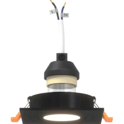 vidaXL Spotje 6 st Zwart 9 x 9 x 2 cm Aluminium