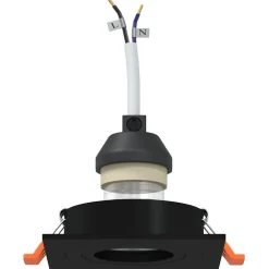 vidaXL Spotje 6 st Zwart 9 x 9 x 2 cm Aluminium