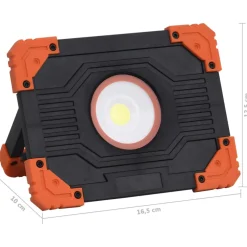 vidaXL Spotlight draagbaar LED ABS 10 W koudwit