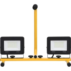 vidaXL Spotlight met handvat LED 2x30 W koudwit