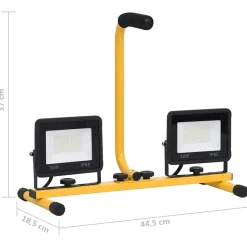 vidaXL Spotlight met handvat LED 2x30 W koudwit