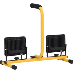 vidaXL Spotlight met handvat LED 2x30 W warmwit