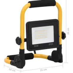 vidaXL Spotlight met handvat LED 30 W koudwit