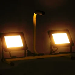 vidaXL Spotlight met handvat LED 2x50 W warmwit