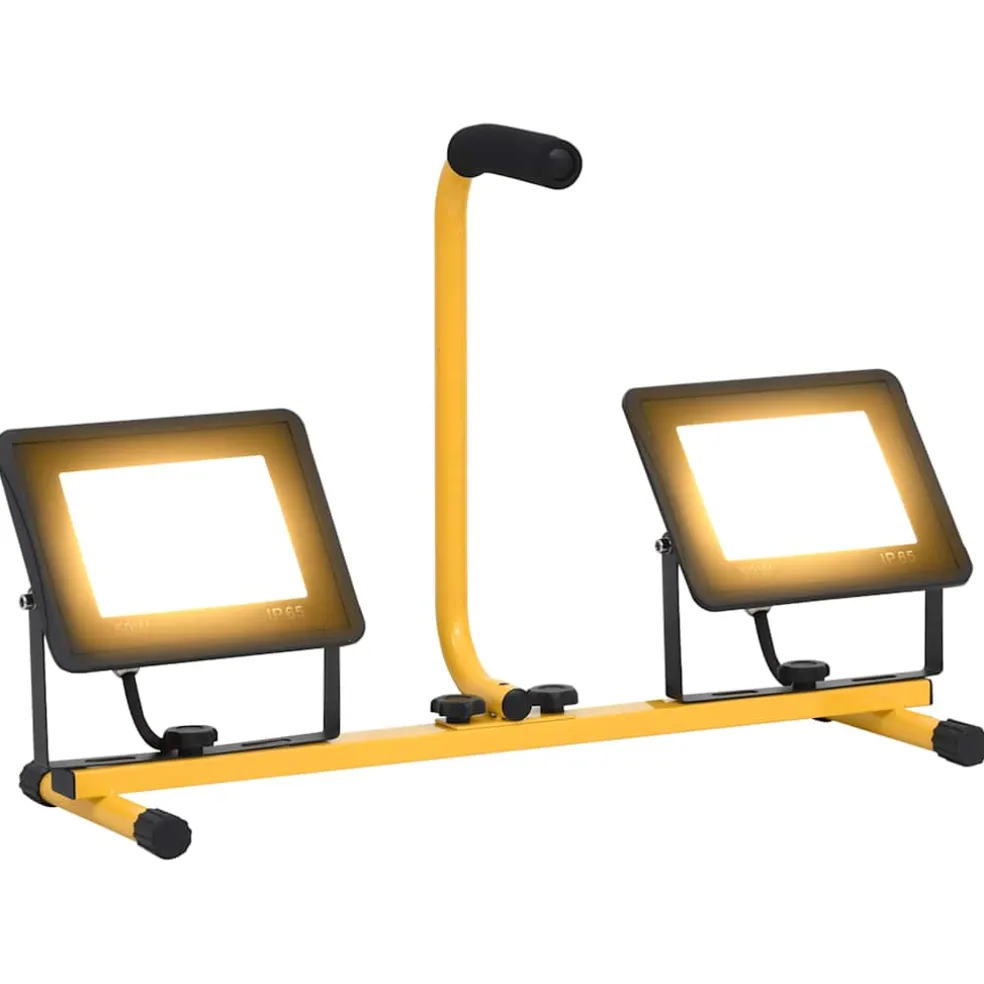 vidaXL Spotlight met handvat LED 2x50 W warmwit