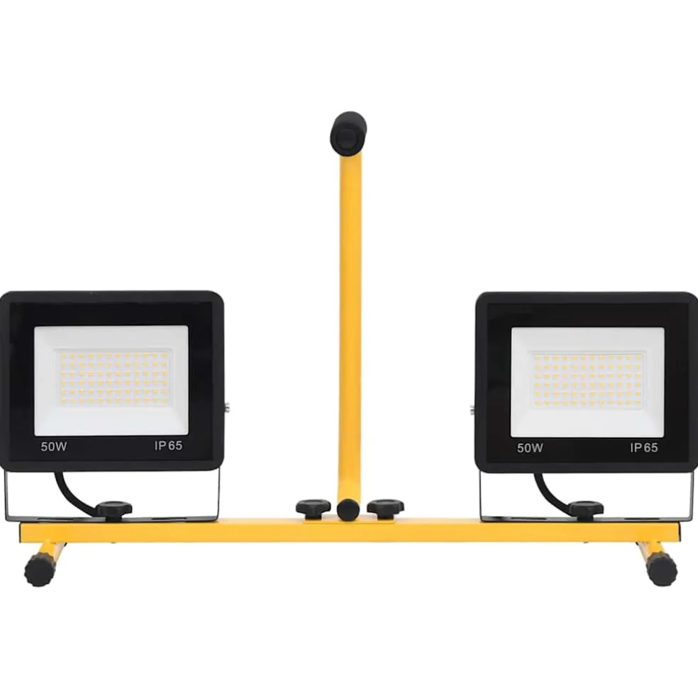 vidaXL Spotlight met handvat LED 2x50 W warmwit