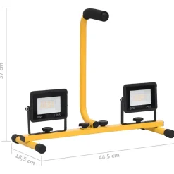 vidaXL Spotlight met handvat LED 2x20 W koudwit