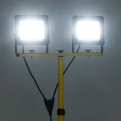 vidaXL Spotlight met statief LED 2x100 W koudwit