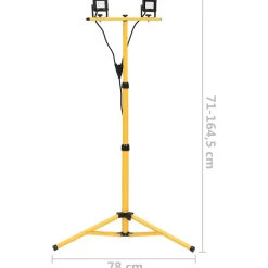 vidaXL Spotlight met statief LED 2x10 W koudwit