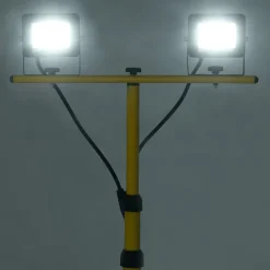 vidaXL Spotlight met statief LED 2x30 W koudwit
