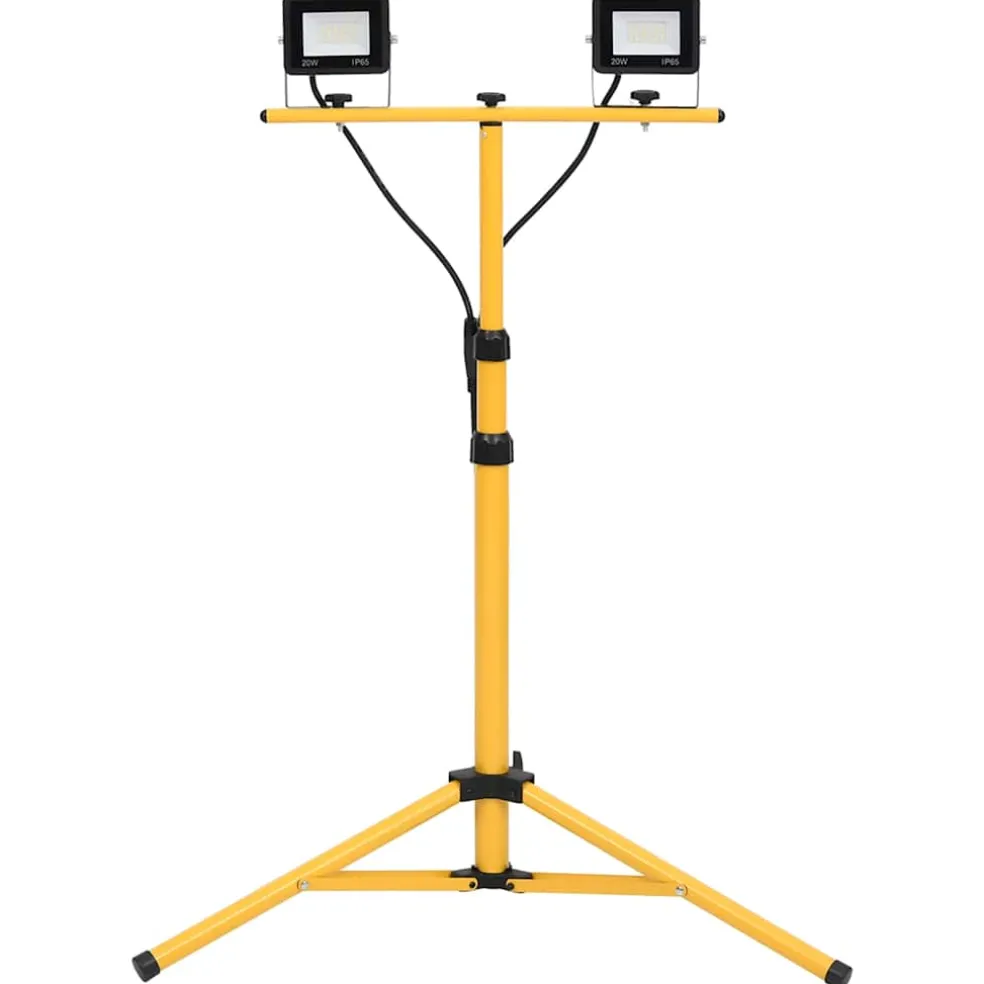 vidaXL Spotlight met statief LED 2x20 W koudwit