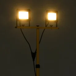 vidaXL Spotlight met statief LED 2x20 W warmwit