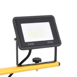 vidaXL Spotlight met statief LED 2x50 W warmwit