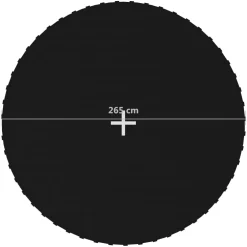 vidaXL Springmat voor 10 feet/3,05 m ronde trampoline stof zwart