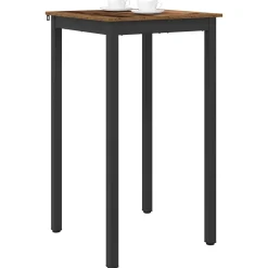 vidaXL Staande Bartafel Bewerkt hout Vierkant